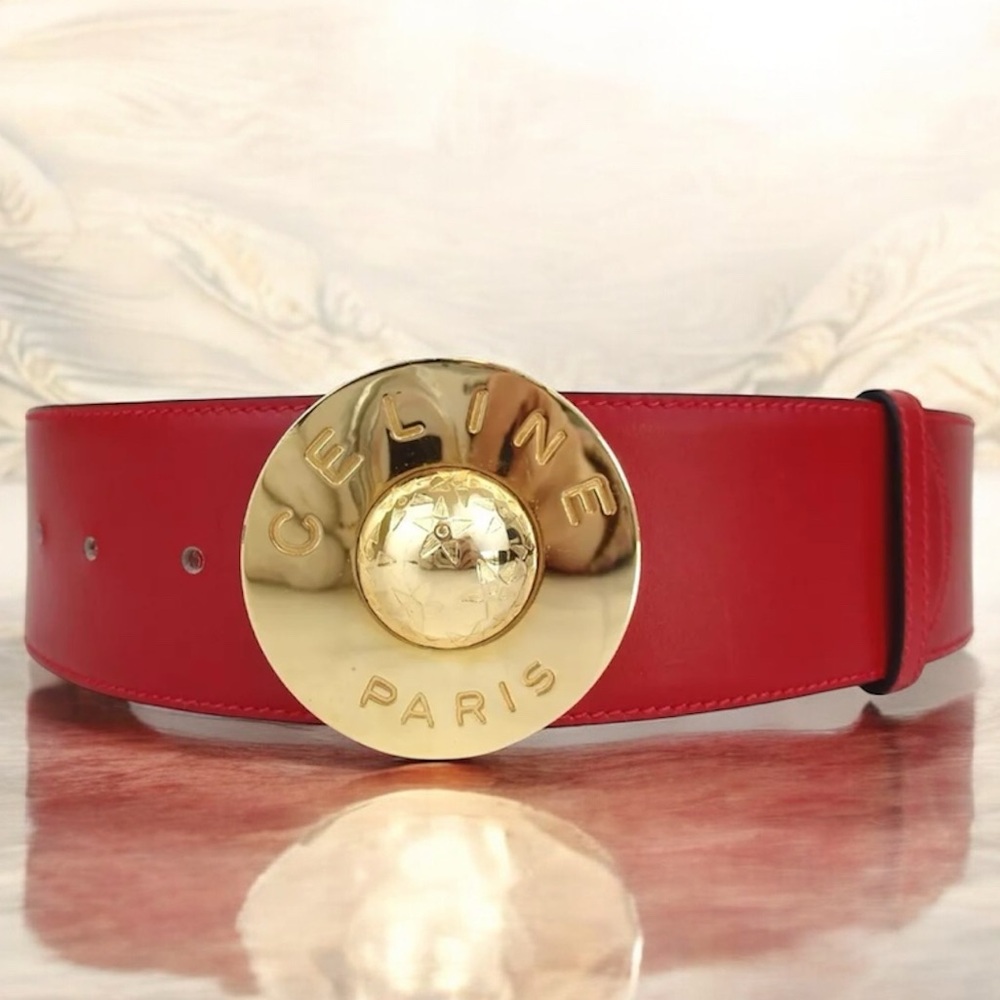 CELINE Star Ball Leather Belt- 70 ππ₯β€οΈ - Picture 3 of 14